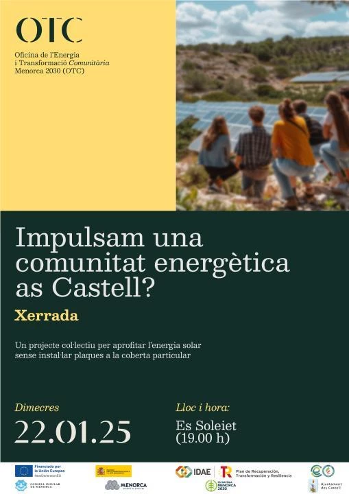 Imagen del evento Charla 'Impulsam una comunitat energètica as Castell?'