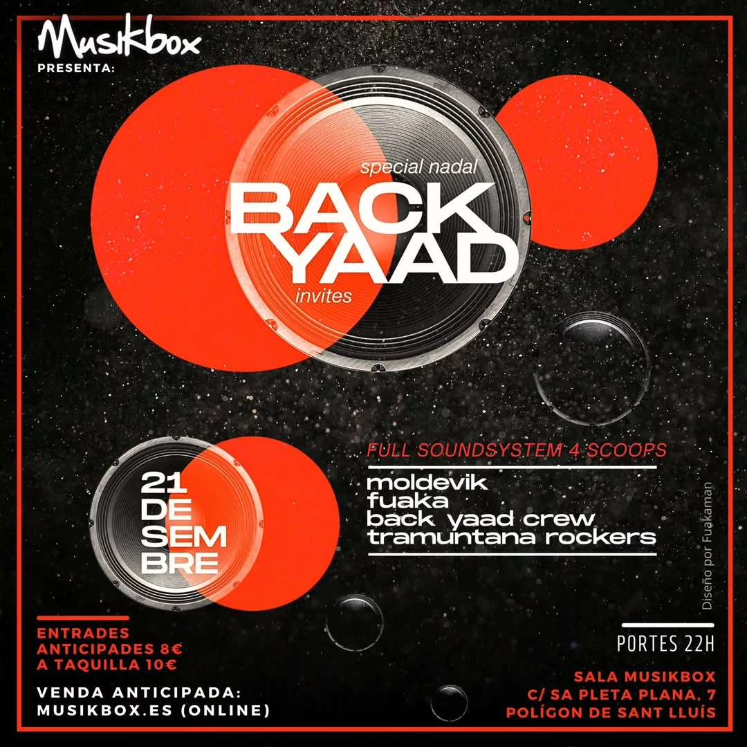 Imagen del evento BACK YAAD NADAL &#8211; MUSIKBOX